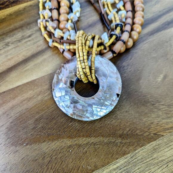 Beautiful Multi-Strand Statement Necklace 10 inches - Picture 4 of 6